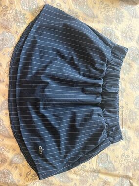 ALO Yoga Navy Pinstripe Skater Skirt